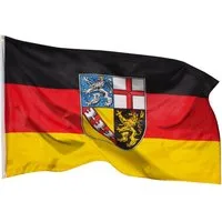 PHENO FLAGS Flagge Saarland Flagge 90 x 150 cm Saarländische Fahne Bundesland (Hissflagge für Fahnenmast), Inkl. 2 Messing Ösen
