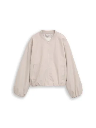 Denim Tom Tailor - Bomberjacke aus wasserabweisendem Material cloud grey - Gr. - XL