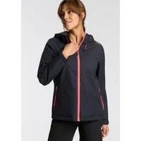 CMP Regenjacke WOMAN JACKET FIXED HOOD wasserdicht, winddicht, atmungsaktiv, schnell trocknend
