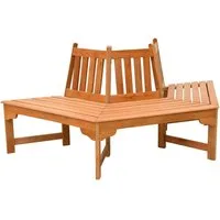 Spetebo Gartenbank Eukalyptus Baumbank halbrund geölt (Artikel, 1-St., Baumbankhälfte), 155 x 78 cm - Holz Gartenbank natur