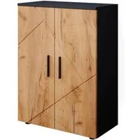Vicco Midischrank Irma, Anthrazit/Goldkraft Eiche, 60 x 81 cm (1-St)