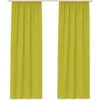 Bestlivings Gardine "Ellen" mit Universalband (2 St), Kräuselband, blickdicht, in moderner Satin-Optik, einfarbig, modern, waschbar bei 30°C