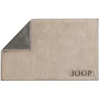 JOOP! Handtuch Badematte Doubleface Sand Graphit 1600 37, Walkfrottier (1-St), Wendeoptik, Logo, Flauschig