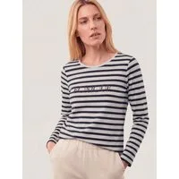 Walbusch T-Shirt Damen Ringelshirt Bonjour Rundhals Langarm