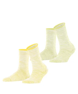ESPRIT socks & tights - Esprit Allover Stripe 2-Pack Damen sortiment - Gr. - 40.5