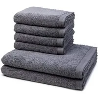 Möve Handtuch Set Superwuschel, Walkfrottee (Spar-Set, 6-St), 4 X Handtuch 2 X Duschtuch im Set - Baumwolle - Saugstark
