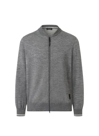 MAERZ Muenchen - Strickjacke Zip 1/1 Arm smoky grey - Gr. - 50