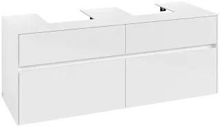 Villeroy & Boch Waschtischunterschrank Collaro C10300 1400x548x500mm Glossy White C10300DH