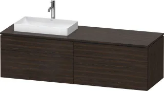 Duravit L-Cube Konsolenwaschtischunterbau wandhängend Nussbaum gebürstet Matt 1620x550x482 mm - LC48 LC4871L69690000