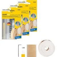 SCHELLENBERG Reparatur-Set Rollladen Gurtfix für das Rollladensystem Maxi, Set, 3-St., für alte Gurtbänder in unterschiedlichen Farben, 23 mm x 4,3 m