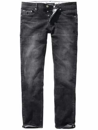 Mey & Edlich Herren Lombardi Selvedge-Jeans Schwarz 92 % Baumwolle, 6 % Elastomultiester, 2 % Elasthan