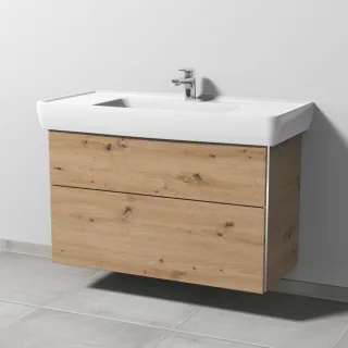Sanipa 3way Waschtischunterbau zu Laufen Pro A Waschtisch mit 2 Auszügen, Eiche Natural-Touch BR75985
