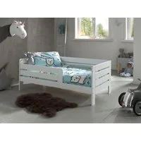 Vipack Kinderbett Junior, Kiefermassiv mit umlaufendem Absturzschutz und Rolllattenrost (B/H/T ca. 143,6x56x70cm, mit niedrigem Betteinstieg), wahlweise in 2 Farben, mit oder ohne Schublade