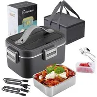 AKKEE Lunchbox Elektrische Lunchbox für Zuhause und Auto, 1,8 L Brotdose 220 V +12 V, Konstante Temperatur
