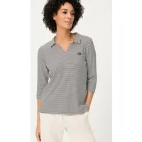 Olsen T-Shirt Polo-Shirt mit Streifenmuster