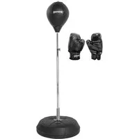 Sportinator Punchingball Standbox-Trainer inkl. Boxbirne & Boxhandschuhen, höhenverstellbare Stange von 125 cm bis 150 cm