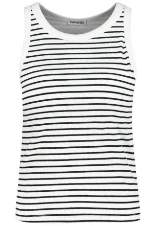 Authentic Style - RE9CIFRvcA== offwhite-black stripes - Gr. - XL
