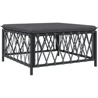 vidaXL Hocker, Gartenhocker mit Kissen Anthrazit Gewebe