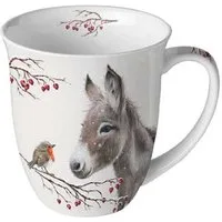 Ambiente Luxury Paper Products Becher Engel, Weihnachten, Weihnachtsbecher, Silvester, Herbst, Winter, 1-tlg., Porzellan Trinkbecher ca 400ml, Blumen - Pflanzen, Igel, Tiere, Weihnachten, Anlässe - Weihnachten, Silvester, Herbst, Blumen - Pflanzen, M