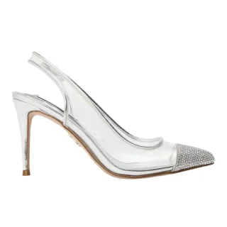 Steve Madden - "Leena" Metallic Pumps für Damen, Sling Back (Silber)