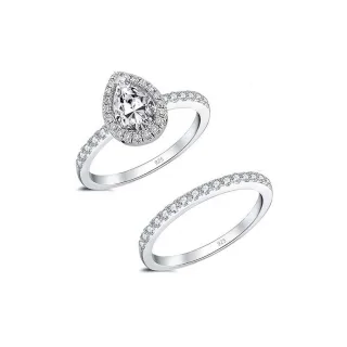 Strahlendes Verlobungsset für Frauen 925 Sterlingsilber BIAN022