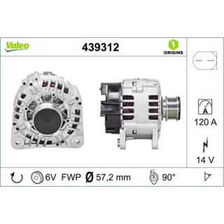 Valeo Lichtmaschine 120A Audi Ford Seat Skoda VW 439312