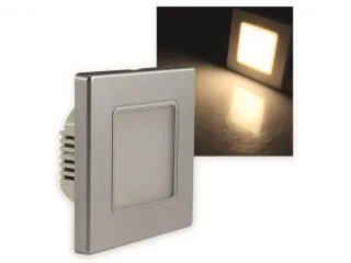 CHILITEC LED-Einbauleuchte EBL 86, 2,5 W, 3000 K, warmweiß, Rahmen silber