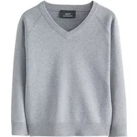 Next V-Ausschnitt-Pullover Schul-Strickpullover mit V-Ausschnitt (1-tlg)