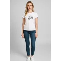 Banco T-Shirt Damen Kurzarm Print - "Die Hoffnung bleibt" Unifarben