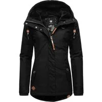 Ragwear Winterjacke Monade Damen Winterparka mit Kapuze und m. Fleece gefüttert