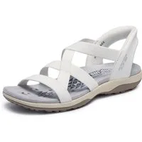 Skechers REGGAE SLIM-STRETCH FLEX Sandale Flats, Trekking Sandale mit Slip-ins Funktion