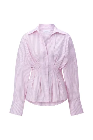 Rich & Royal - Tailored Striped Cotton Blouse powder ros� - Gr. - 36