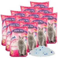 Lyra Pet Katzenstreu 12 x 5 Liter Lyra Pet® Lyra Power® Silica Silikat Katzenstreu, nicht klumpend, staubfrei
