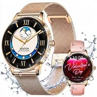 Vashoy Smartwatch Damen,1.19" mit Bluetooth Anrufe,Sprachassistent Smartwatch (38mm cm/1.19 Zoll, Android4.4/IOS1.0) Spar-Set, 4-tlg., Anrufe, Schrittzähler, Puls, Blutdruck, Stress-, Schlafüberwachung, IP68 Wasserdicht – Fitnessuhr Kompatibel mit iO