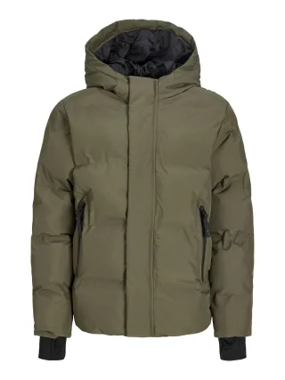 JACK&JONES - JCOFUSION PUFFER JACKET JNR grape leaf - Gr. - 152