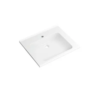 Hewi Mineralguß-Waschtisch 950.13.201 65x55cm, modular, weiß, für Einlocharmatur vorgerichtet