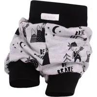 La Bortini Shorts Baby Shorts kurze Hose Pumphose in Grau gemustert weich, elastisch, 44 50 56 62 68 74 80 86 92 98