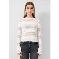 QS Langarmshirt T-Shirt Spitzenshirt