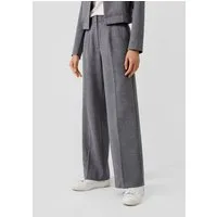 s.Oliver Chinos Hose Chambray-Hose mit Wide Leg und Elastikbund