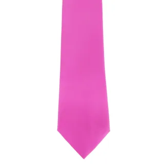Premier Mens Plain Satin Krawatte (schmale Klinge) (2er-Pack) (Hot Pink)