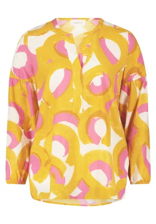 CARTOON - Schlupfbluse Yellow/Pink - Gr. - 36