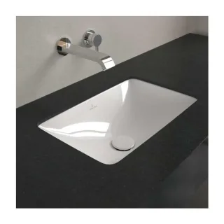 Villeroy und Boch Loop & friends Unterbauwaschbecken 4A560001 ohne Hahnlochbank, mit Überlauf, 45 x 28 cm, weiß