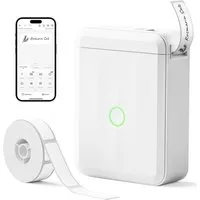 FELIXLEO D110 Bluetooth Etikettendrucker Namensaufkleber Weiss Etikettendrucker