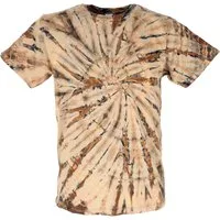 Guru-Shop T-Shirt Batik T-Shirt, Herren Kurzarm Tie Dye Shirt -.. Goa Style, alternative Bekleidung, Handarbeit, Hippie, Festival