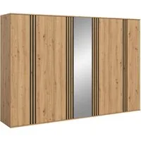 Home affaire Schrank-Set ALVA, Breite 240 cm, Paneeloptik, Schlafzimmerschrank, Kleiderschrank, (wähle den beste Schrank Kombination, individuell platzierbar), Kleiderschrank Kombination best. aus: 3 Schränken (2x 80cm & 1x 160cm)