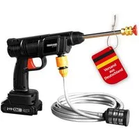 Genius Akku-Druckreiniger Genius Pressure Cleaner Akku Druckreiniger 12-TLG., (Set 12-tlg., Starterset), Akku betrieben, Anwendung auch ohne Wasseranschluss möglich, kompakt
