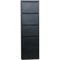 ebuy24 Schuhschrank Pisa Schuhschrank mit 5 Klappen/ Türen in Metall s