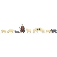 NOCH Dekofigur NOCH Schäfer und Schafe, Hobby-Figuren Set mit 8 S