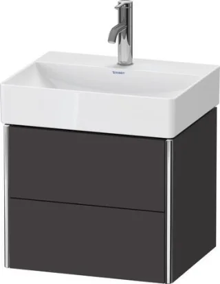 Duravit XSquare Waschtischunterbau wandhängend Graphit Supermatt 484x390x397 mm - XS430508080 XS430508080