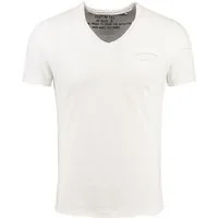 Key Largo T-Shirt Soda vintage Look uni Basic T00619 V-Ausschnitt unifarben kurzarm slim fit